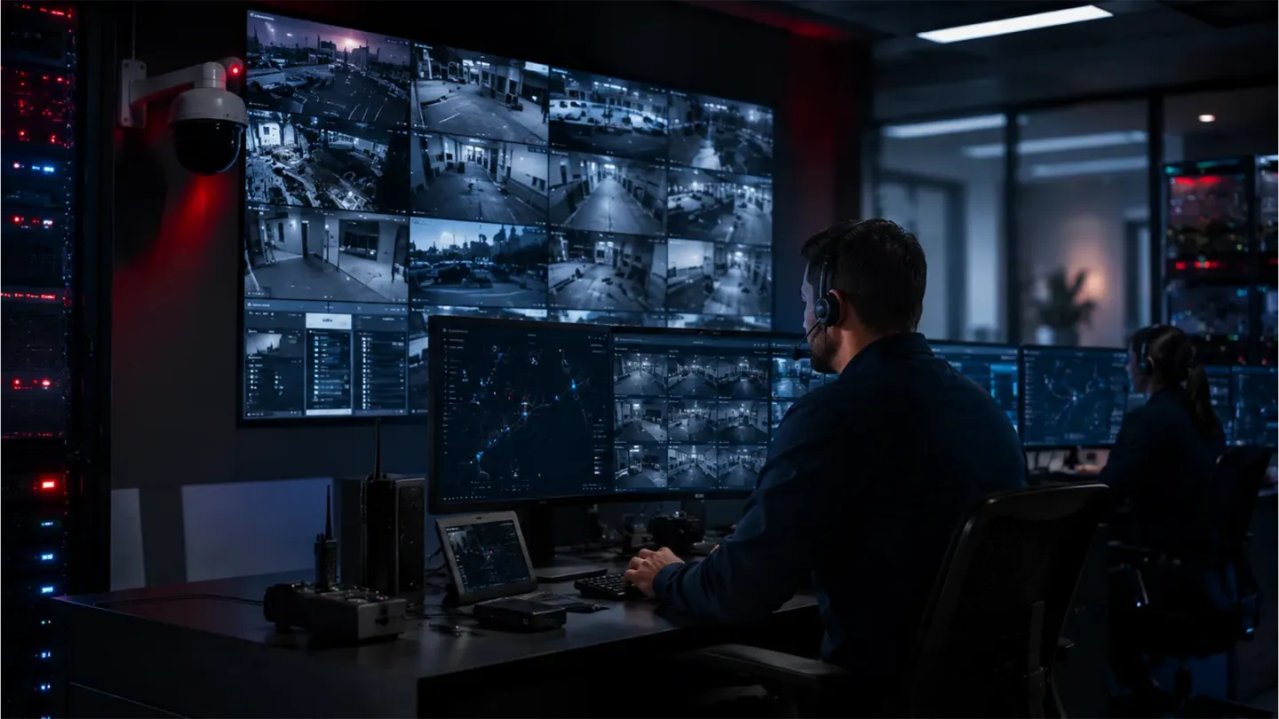Equipo de profesionales monitoreando en tiempo real